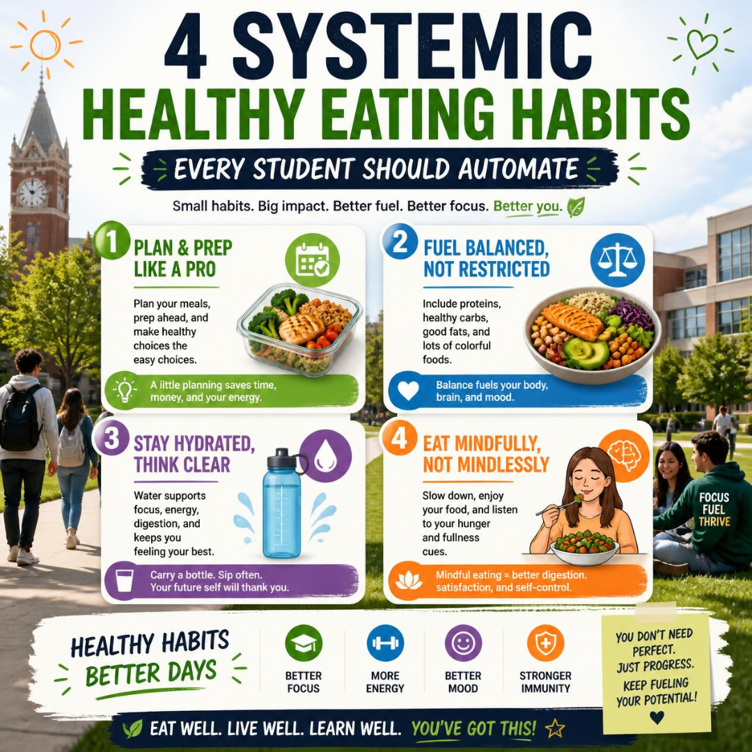 4 Systemic Healthy Eating Habits Every Student Should Automate